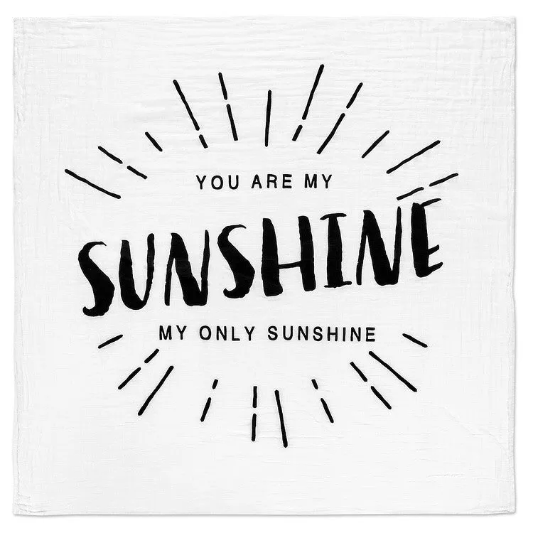 Organic Swaddle + Wall Art -   You are my sunshine