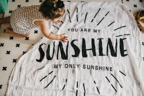 Organic Swaddle + Wall Art -   You are my sunshine