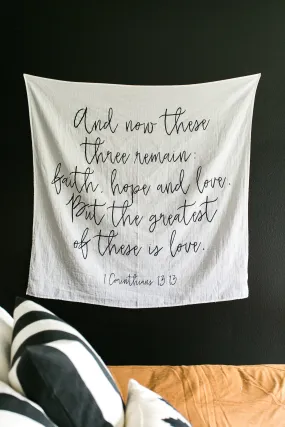 Organic Swaddle -  1 Corinthians 13:13