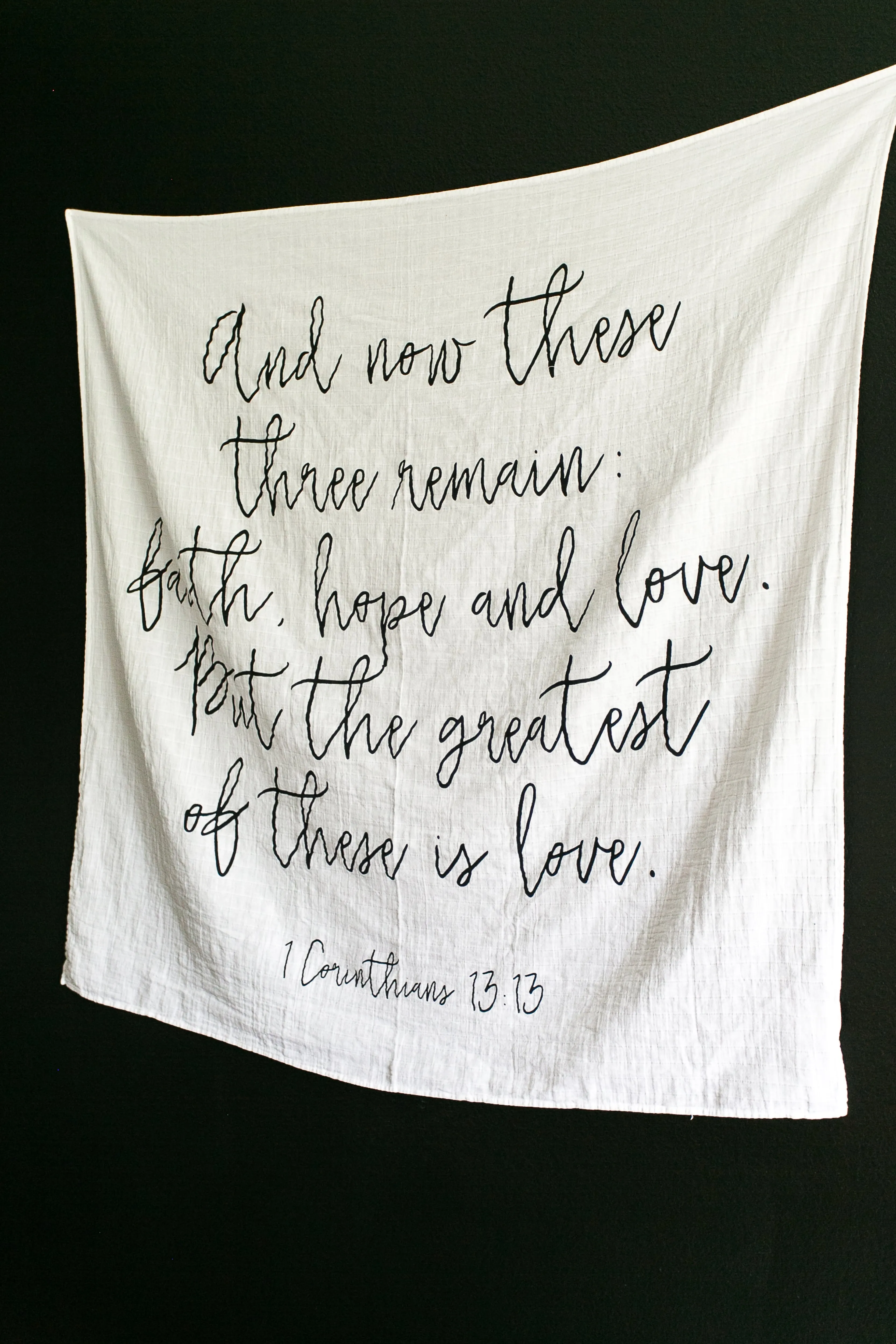 Organic Swaddle -  1 Corinthians 13:13