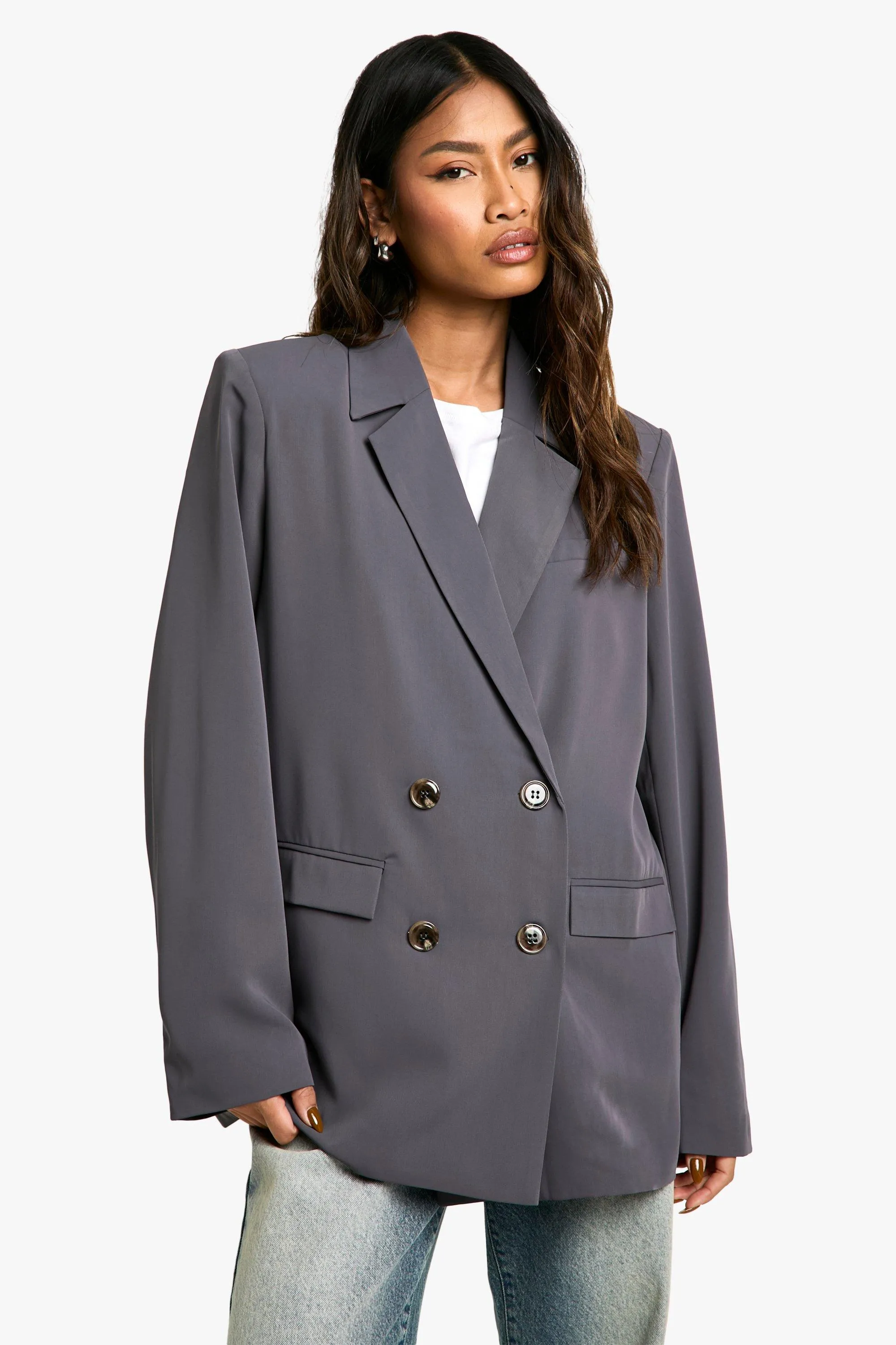 Oversized Double Breasted Tailored Blazer