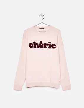 Oversized sweater with slogan