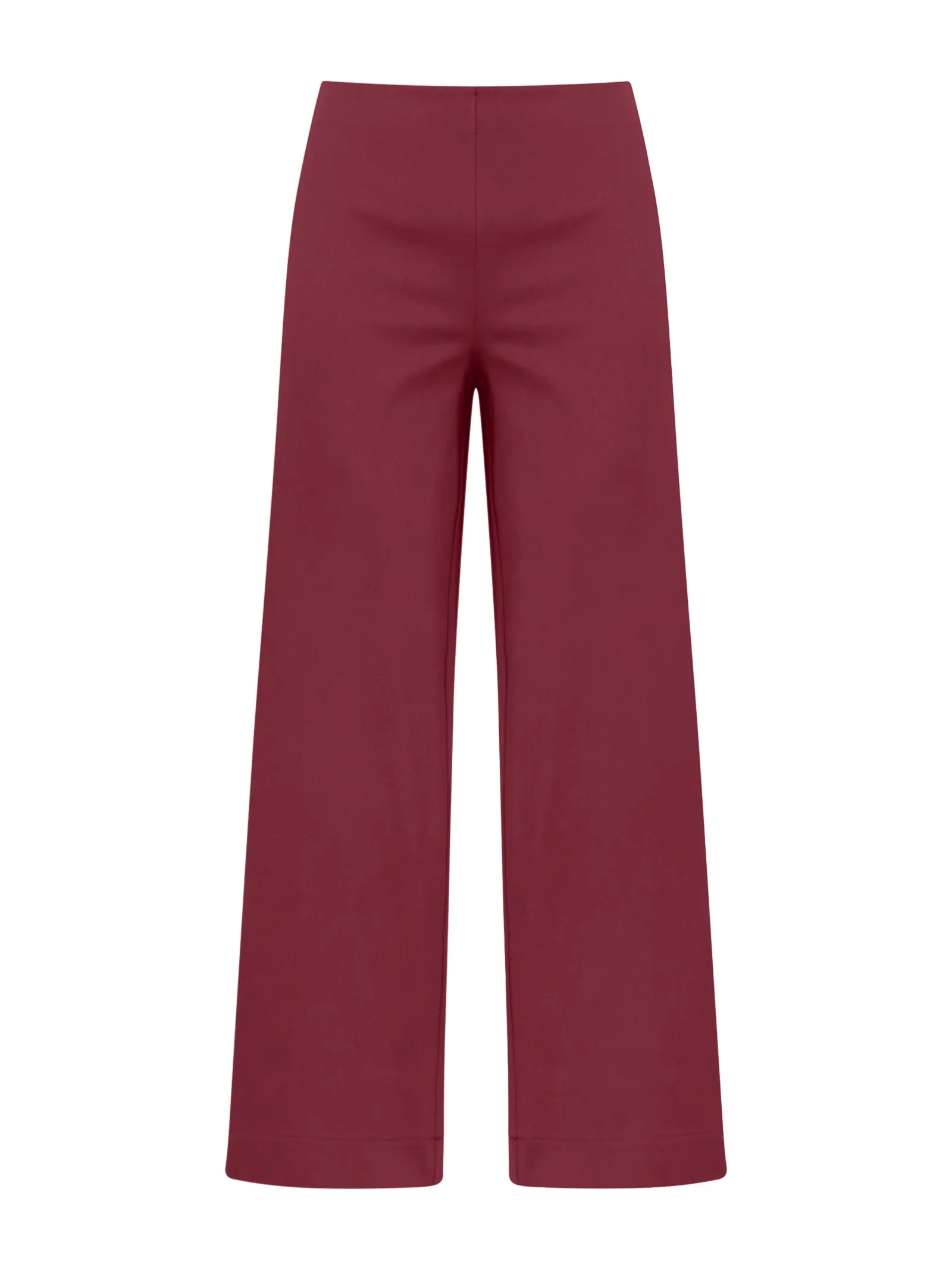 Pantalone ampio alla caviglia in Satin Power - Tibetan Red