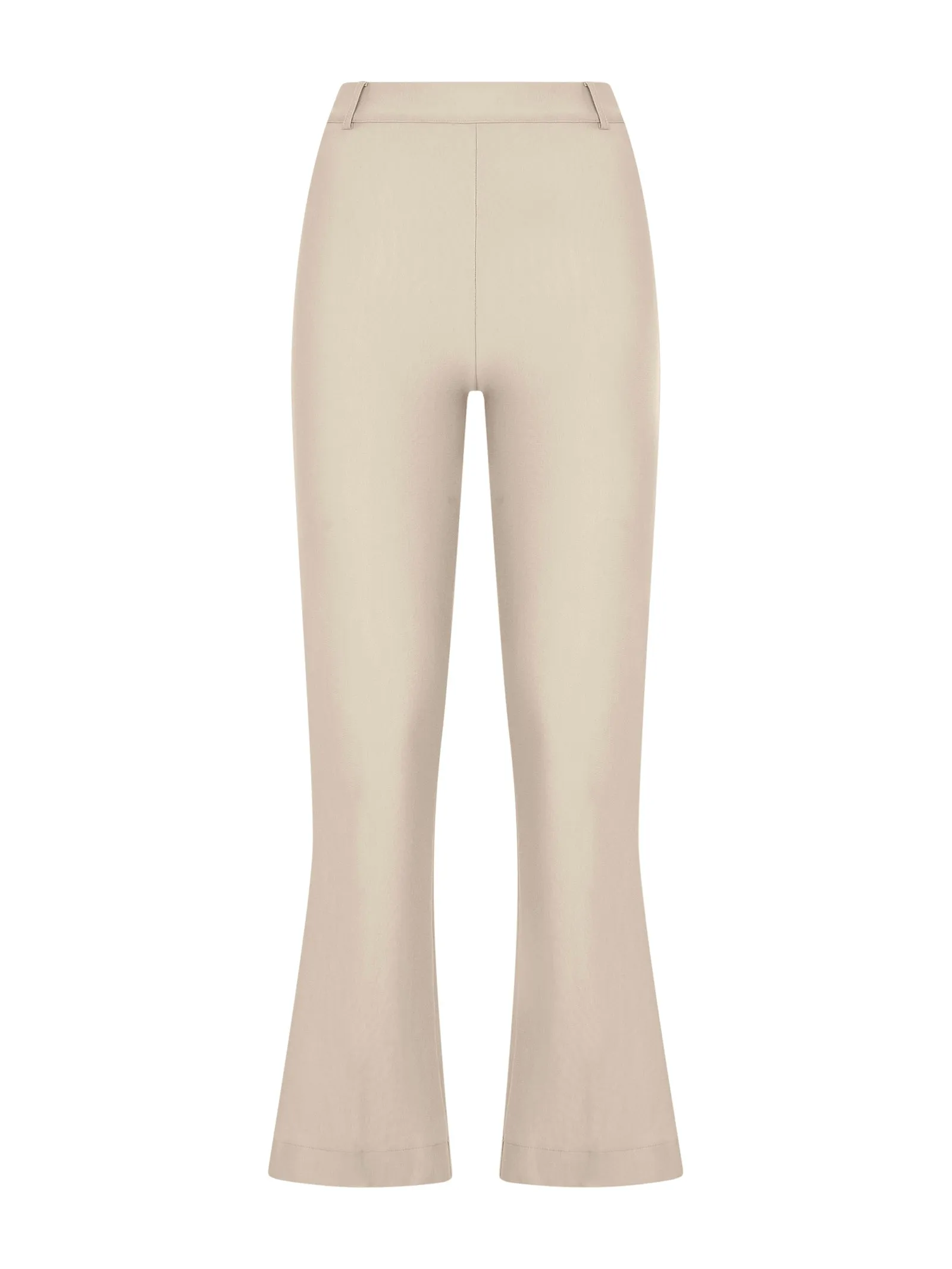 Pantalone flare in tessuto Compact - Champignon