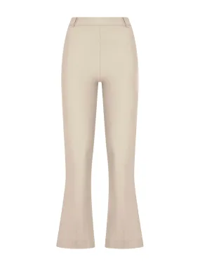 Pantalone flare in tessuto Compact - Champignon