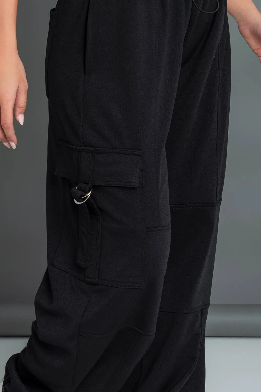 Pantalón cargo jogger de fit recto con jareta