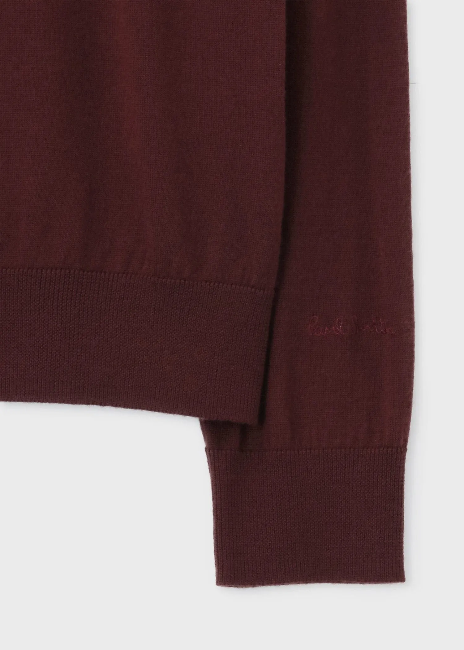 Paul Smith  |Wool Long Sleeves Plain Logo Sweaters