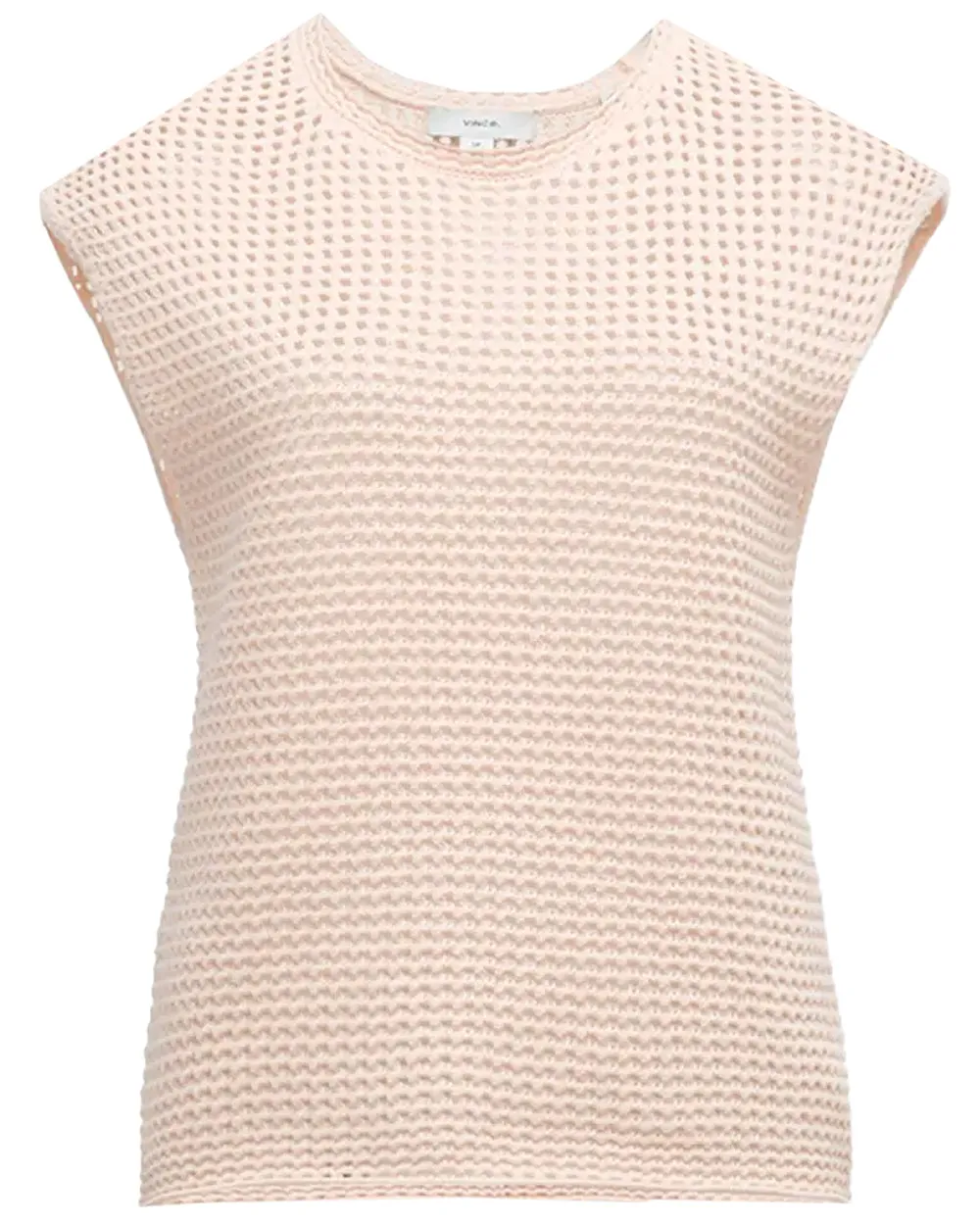 Petal Pearl Mesh Crewneck Blouse