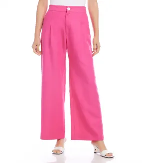 Petite Size High Waist Pleated Pants