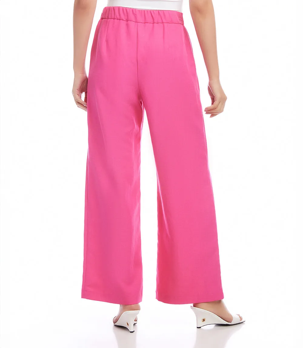 Petite Size High Waist Pleated Pants