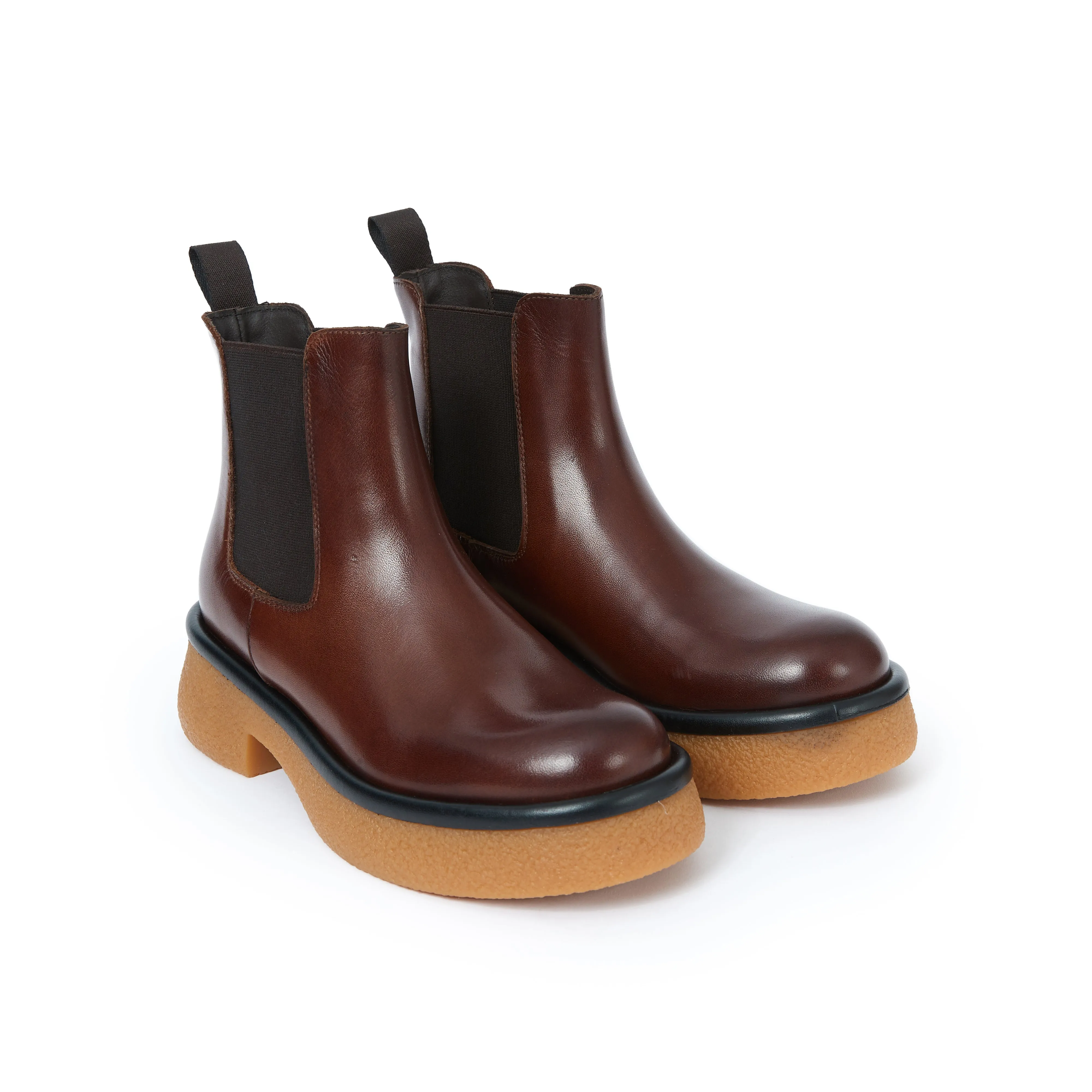 Plain chelsea boot mahogany brown