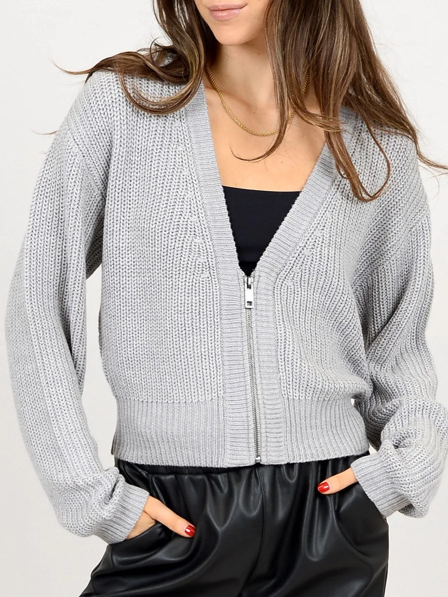 RD STYLE Long Sleeve V-Neck Knit Cardigan