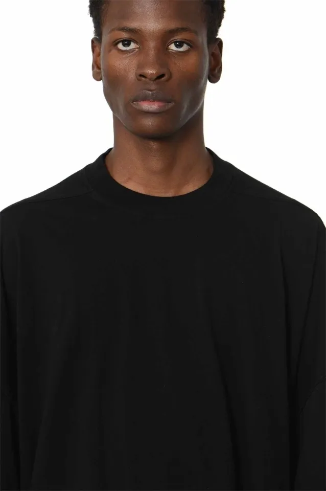 RICK OWENS  |Crew Neck Pullovers Street Style Plain Cotton Short Sleeves