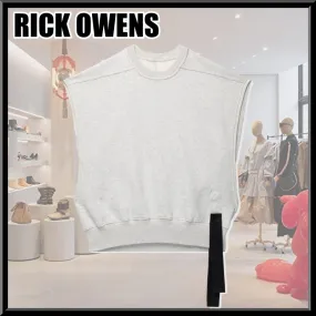 RICK OWENS  |Crew Neck Pullovers Unisex Sweat Street Style Bi-color