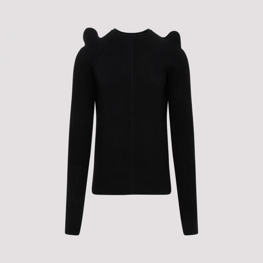 RICK OWENS  |Crew Neck Pullovers Wool Cashmere Blended Fabrics