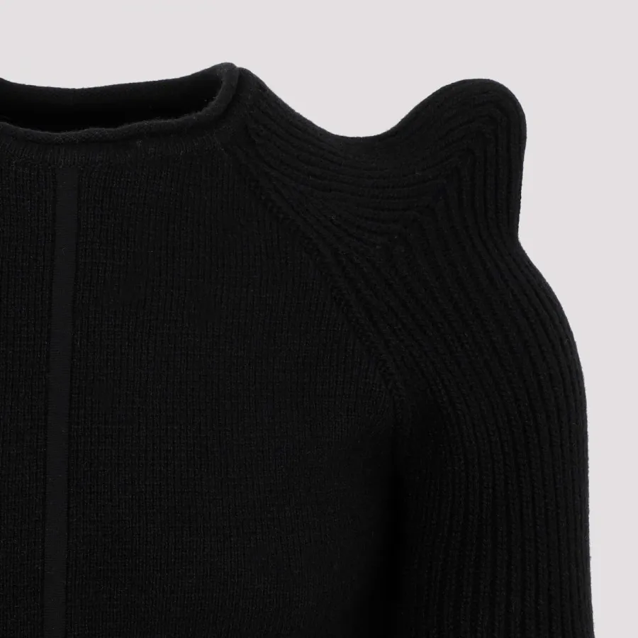 RICK OWENS  |Crew Neck Pullovers Wool Cashmere Blended Fabrics