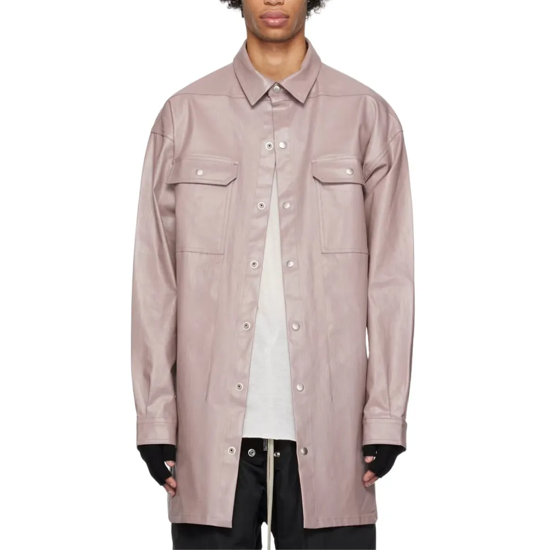 RICK OWENS  |Denim Long Sleeves Plain Designers Shirts