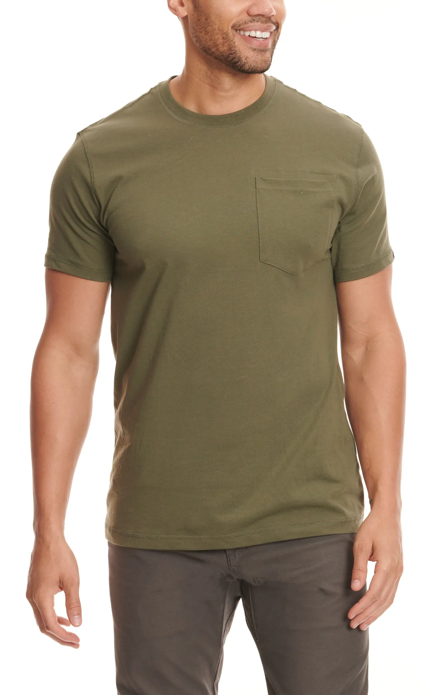 RIGGS by Wrangler Men's Hunter Green Short Sleeve Work Performance T-Shirt