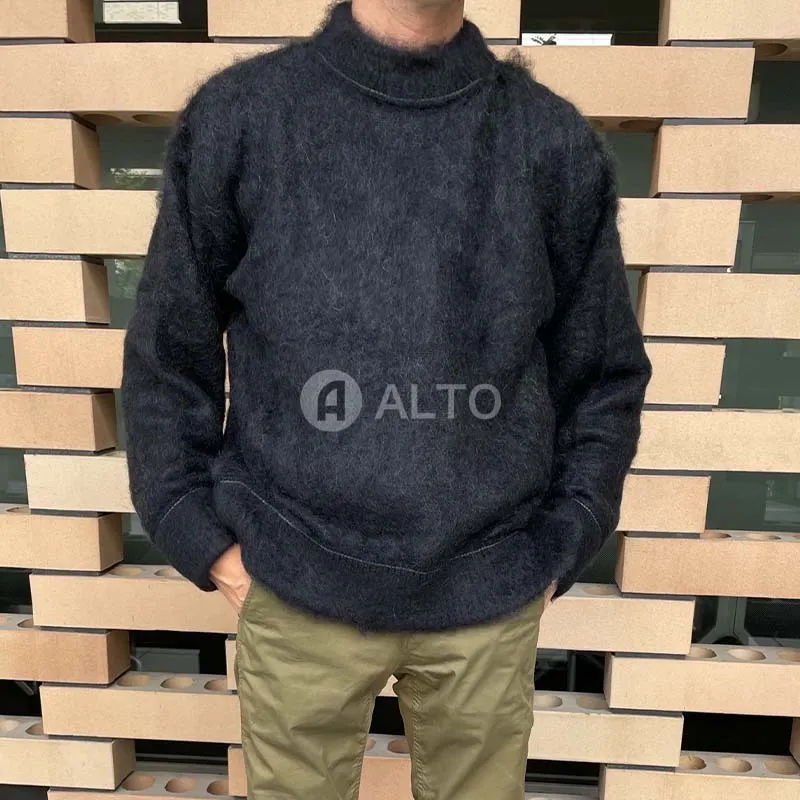 sacai  |Wool Long Sleeves Plain Logo Designers Sweaters