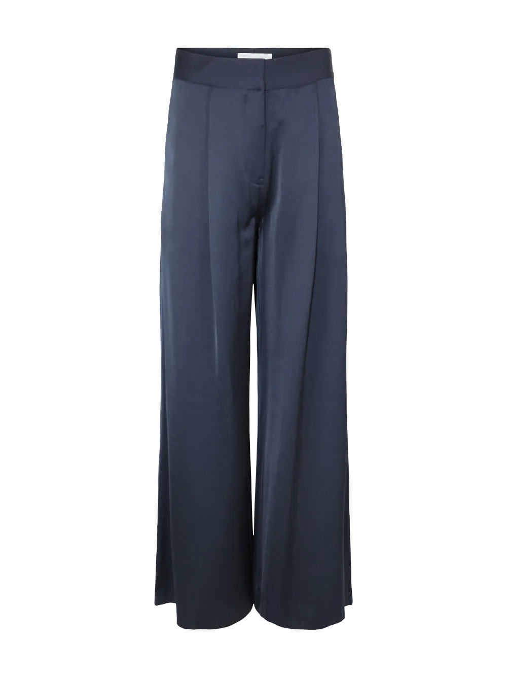 Saint Art Neve Mid-Waisted Wide Leg Trouser in Navy