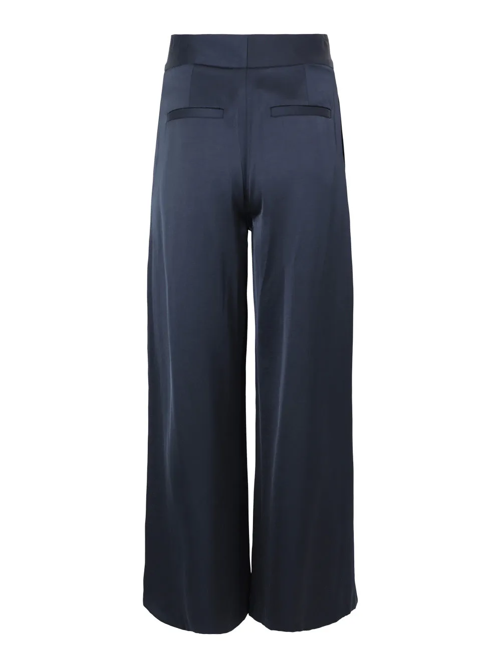 Saint Art Neve Mid-Waisted Wide Leg Trouser in Navy