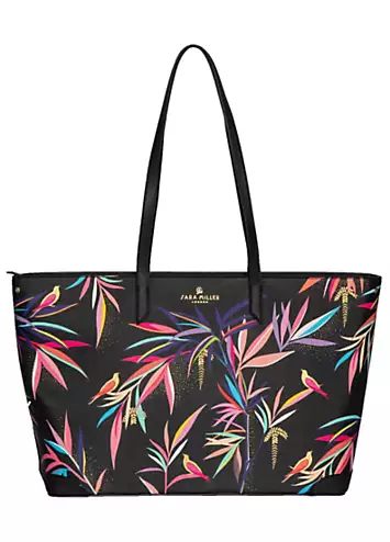 Sara Miller Black Bamboo Large Tote Bag | Kaleidoscope