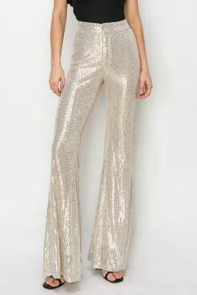 Sequins Flared Leg Pants - Preorder