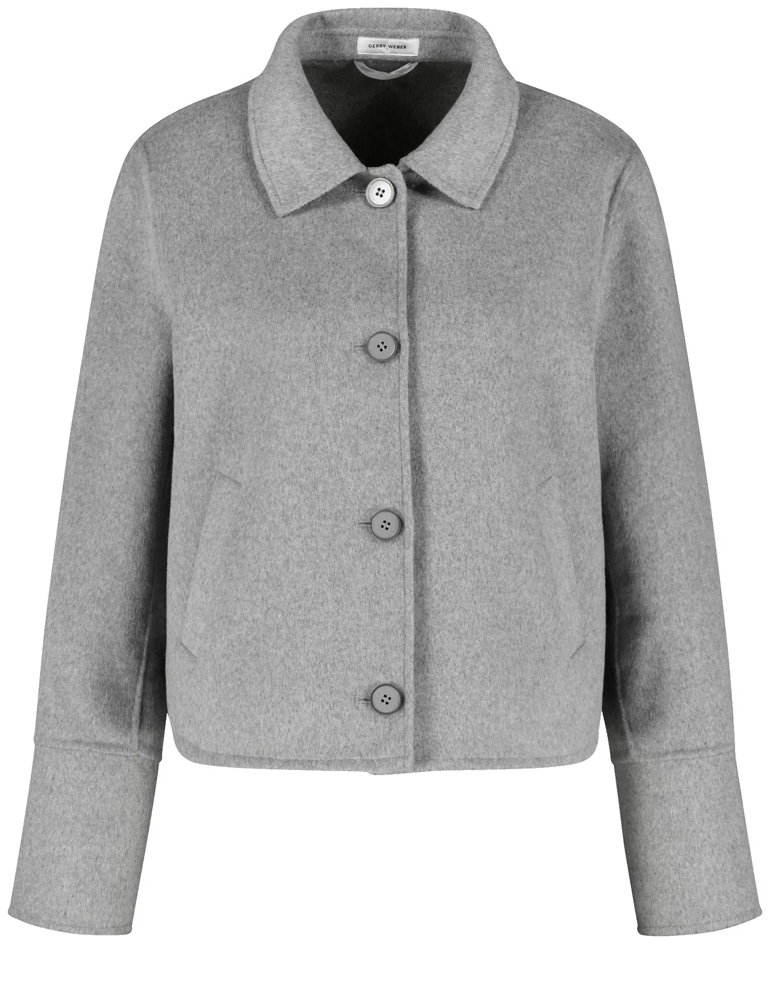 Short blazer jacket with added wool