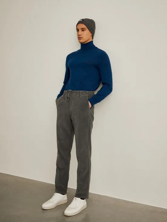 Slim fit corduroy pants