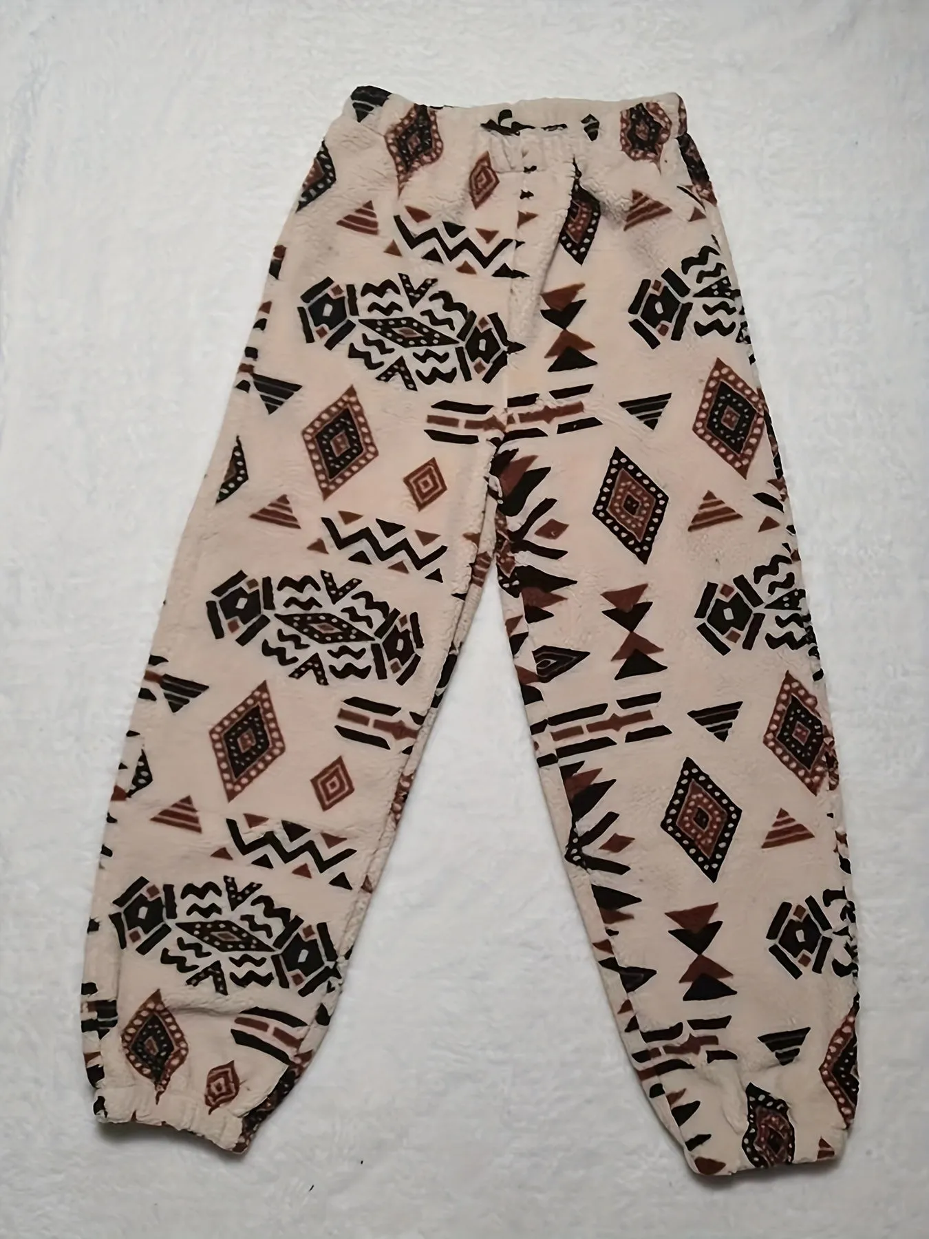 Southwest Pattern Ethnic Pants, Casual Long Length Jogger Pants, Women's Clothing