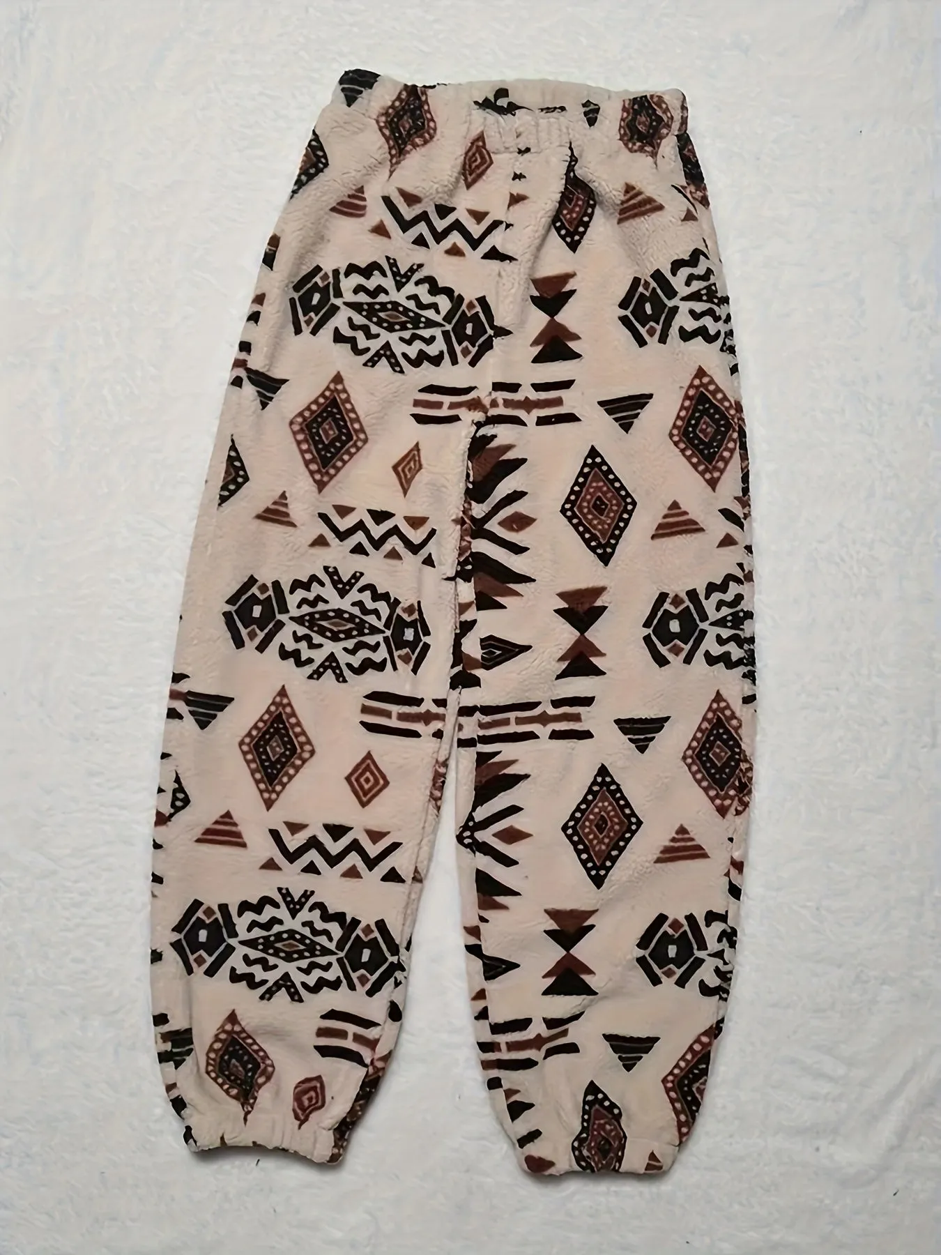 Southwest Pattern Ethnic Pants, Casual Long Length Jogger Pants, Women's Clothing