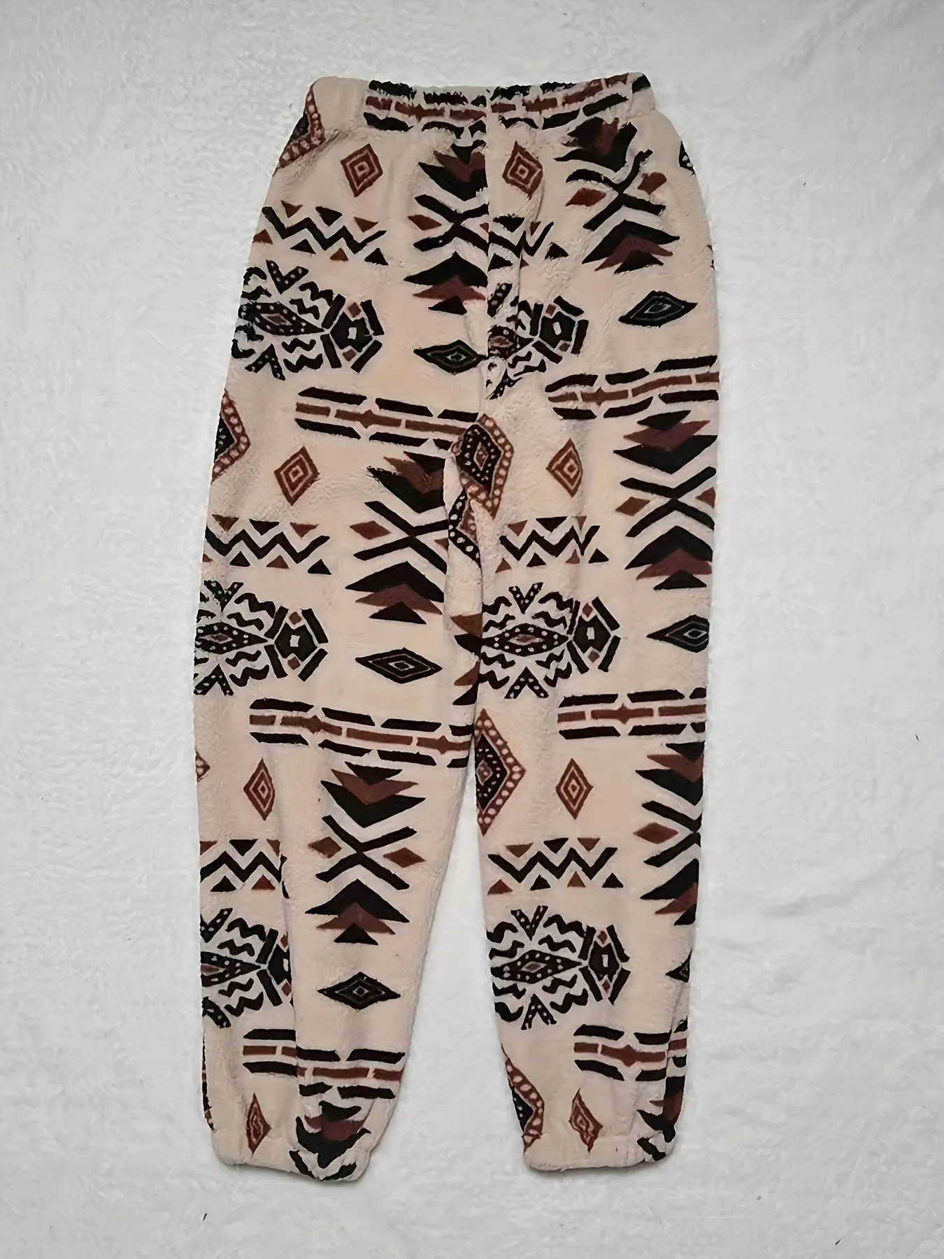 Southwest Pattern Ethnic Pants, Casual Long Length Jogger Pants, Women's Clothing