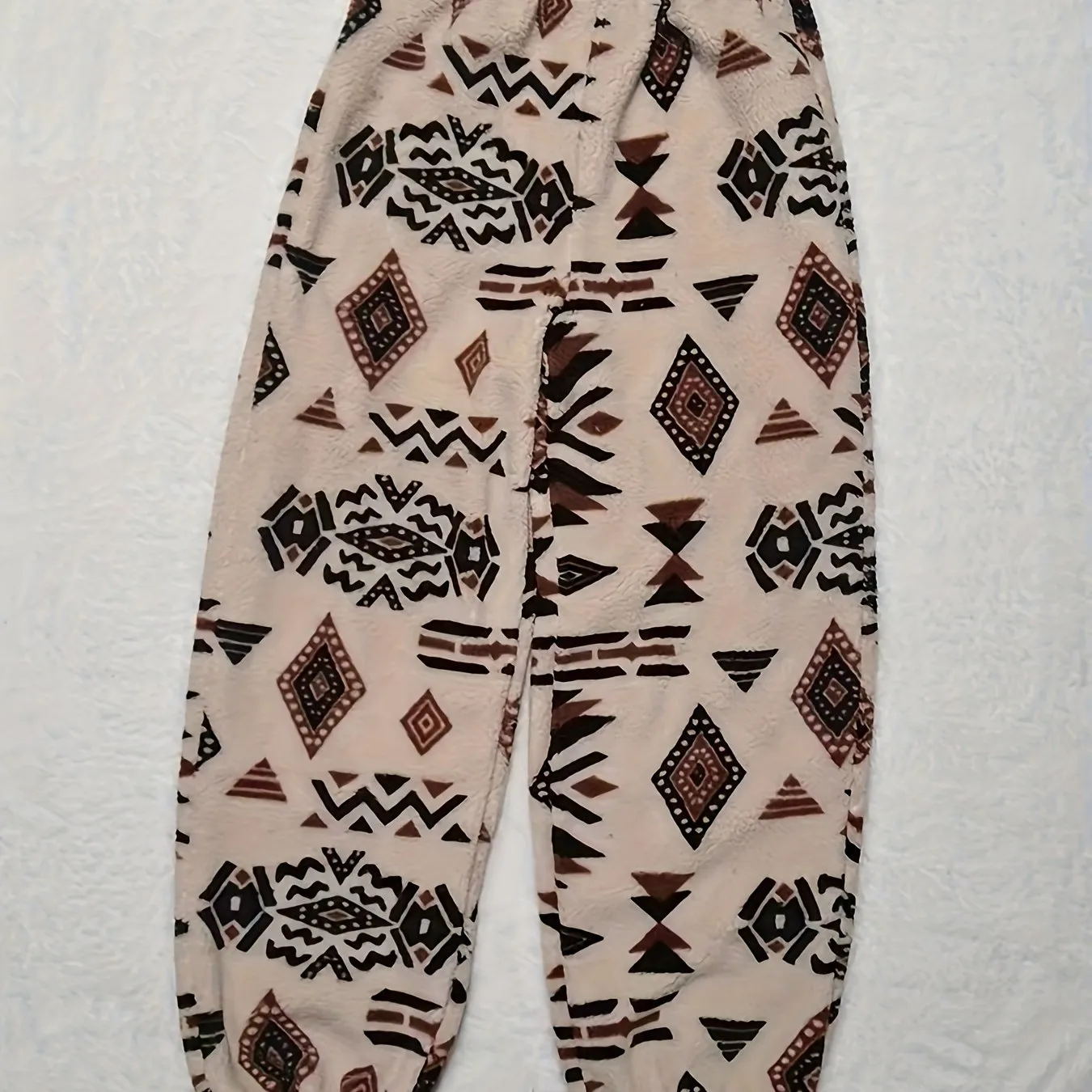 Southwest Pattern Ethnic Pants, Casual Long Length Jogger Pants, Women's Clothing