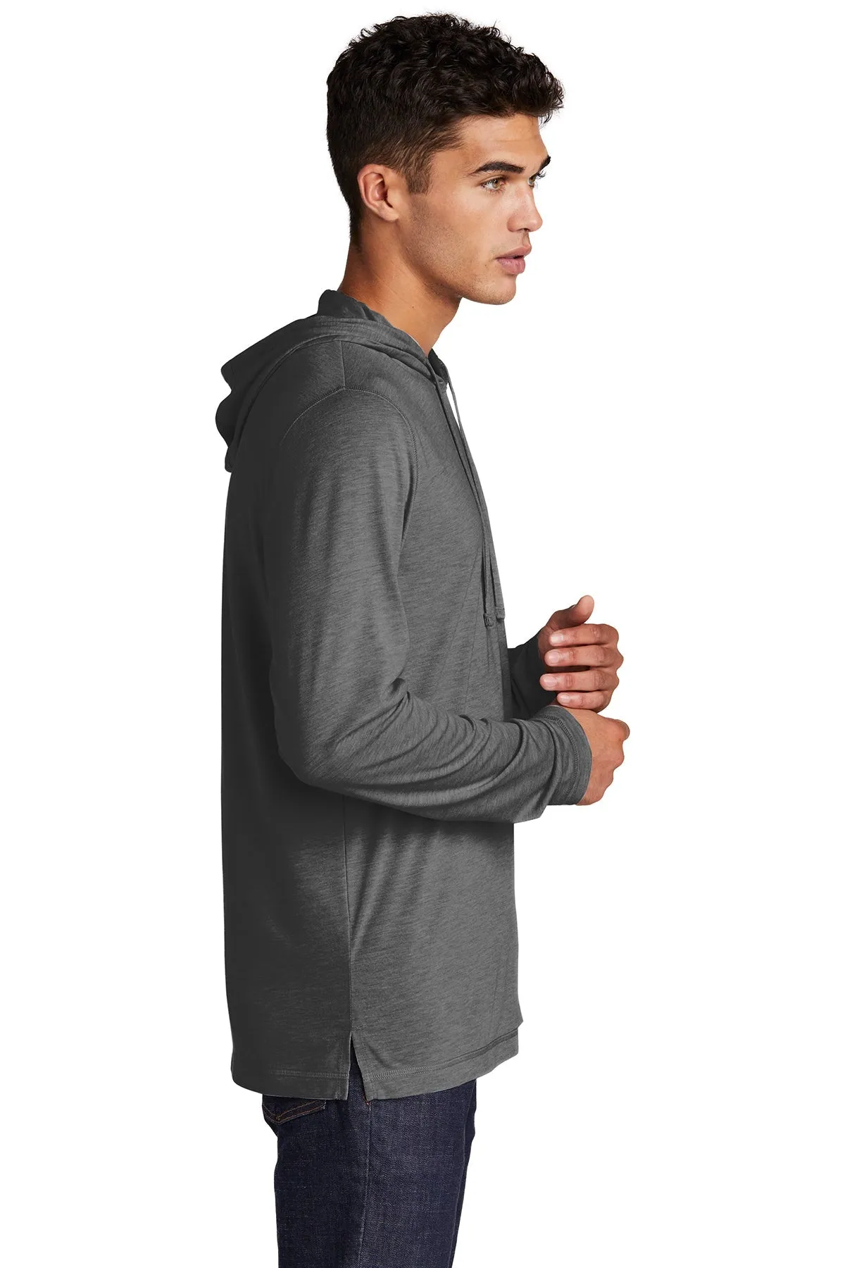 Sport-Tek PosiCharge Tri-Blend Long Sleeve Hoodie, Dark Grey Heather [Lucid Motors]