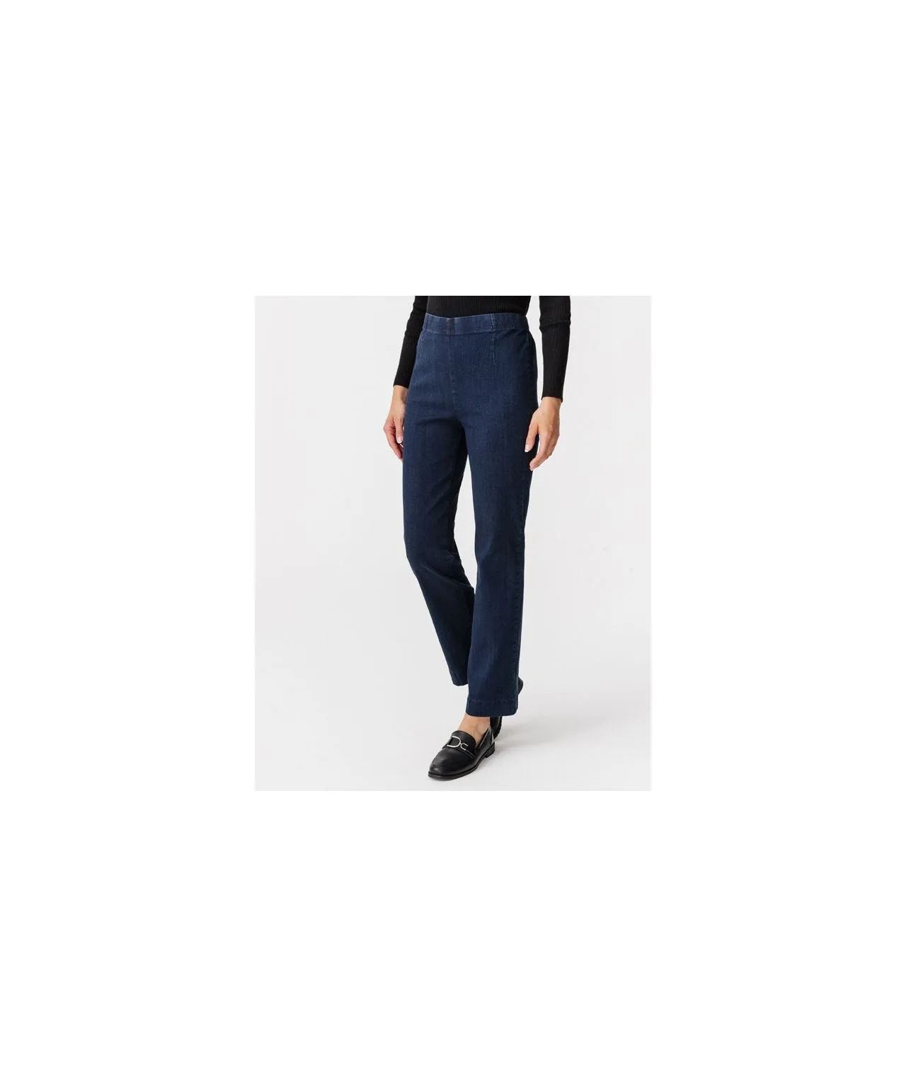 Straight Leg Pull-on Jean Trousers