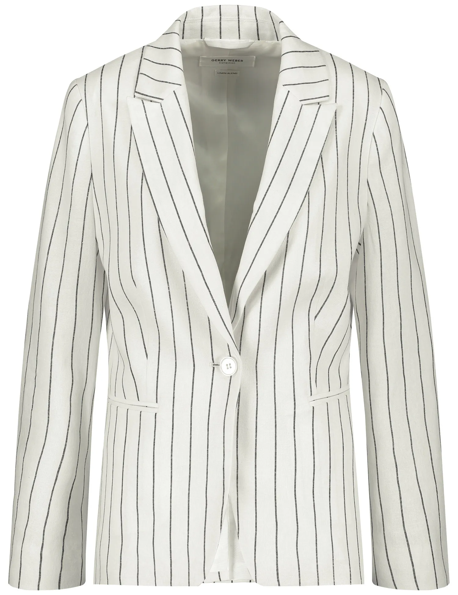 Striped blazer with linen