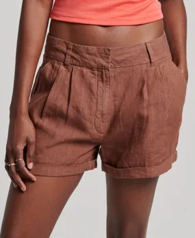 Studios Overdyed Linen Shorts | Nutmeg Brown