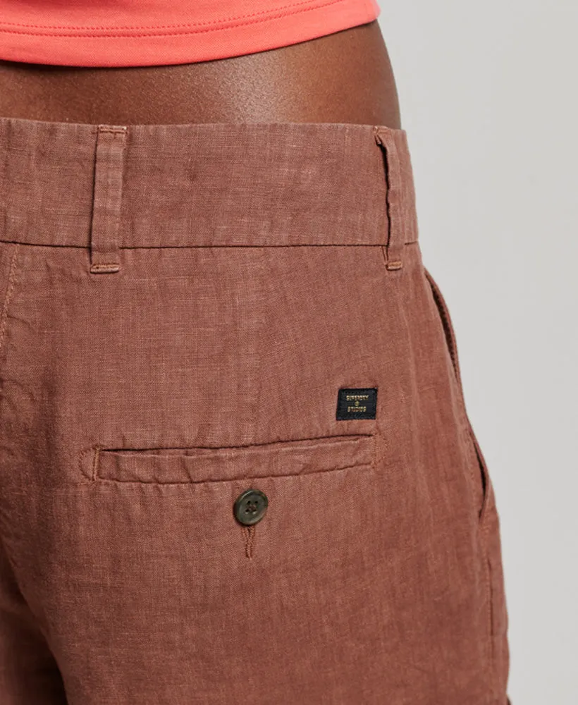 Studios Overdyed Linen Shorts | Nutmeg Brown