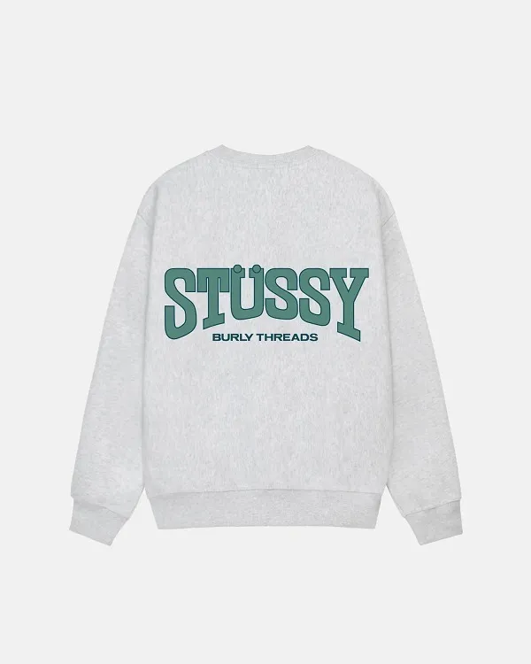 STUSSY  |Crew Neck Pullovers Unisex Blended Fabrics Street Style