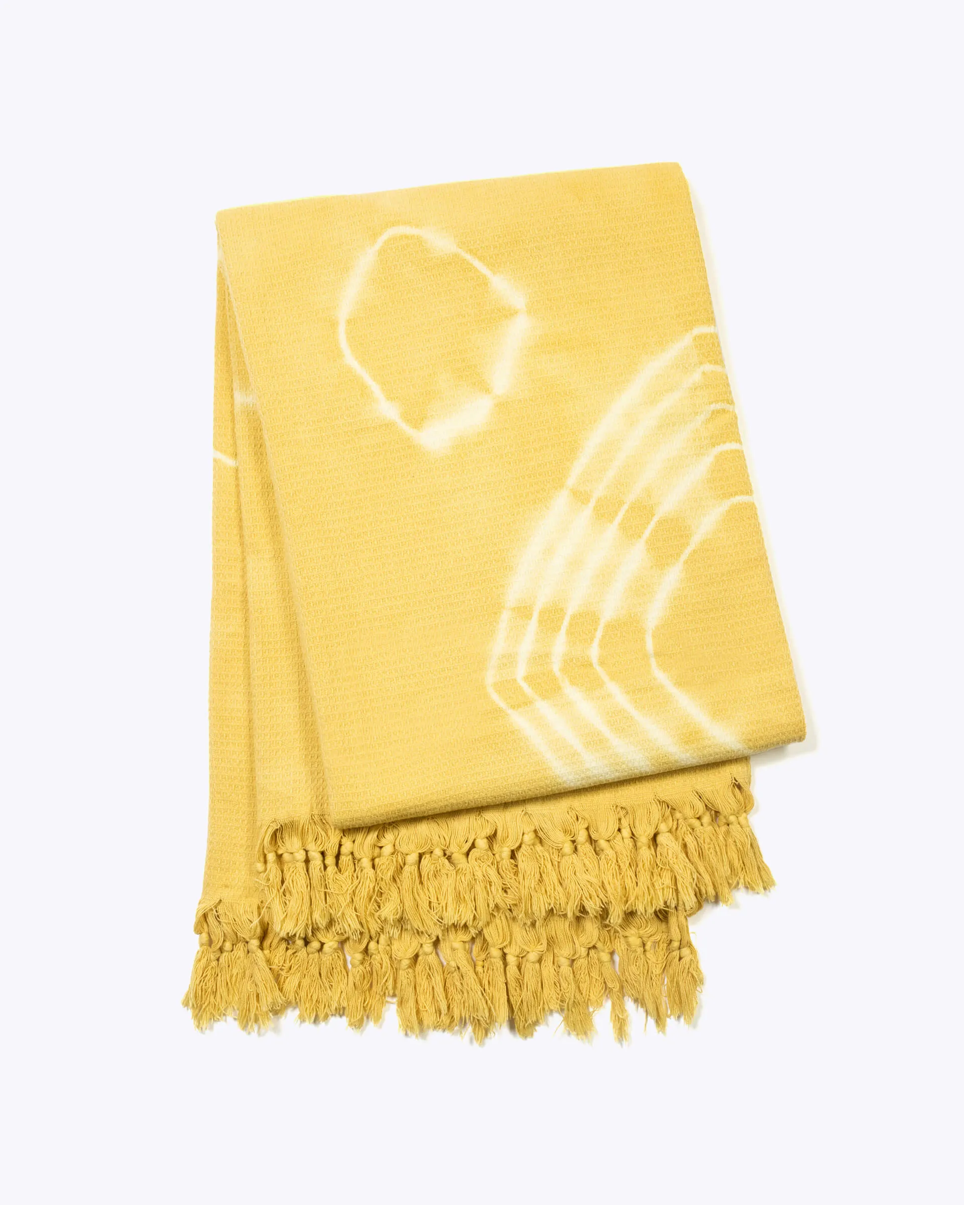 Summer House Blanket - Chartreuse Gold Shibori