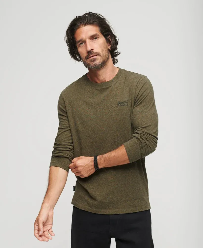 Superdry - Essential Logo Long Sleeve Top Olive Fleck Marle