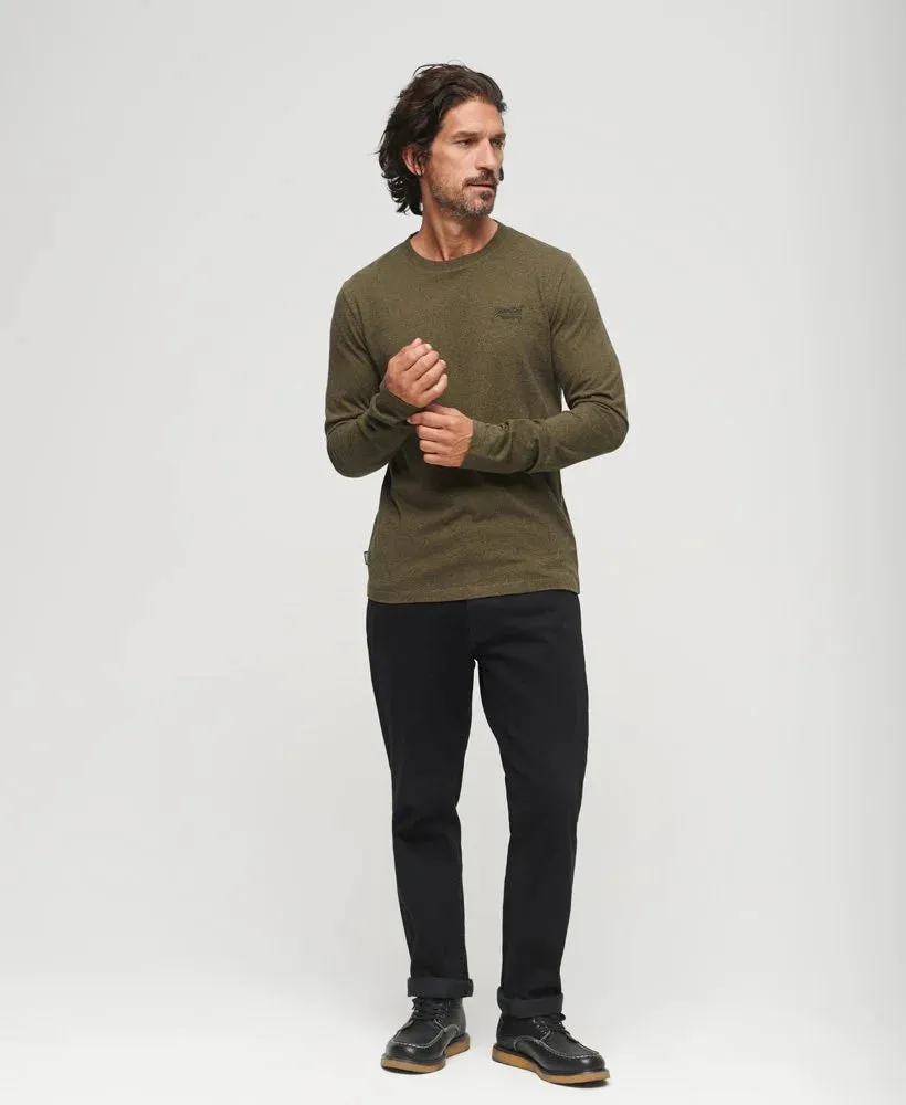 Superdry - Essential Logo Long Sleeve Top Olive Fleck Marle