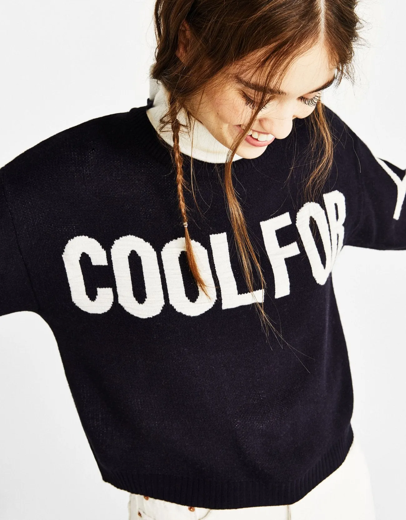 Sweater with slogan