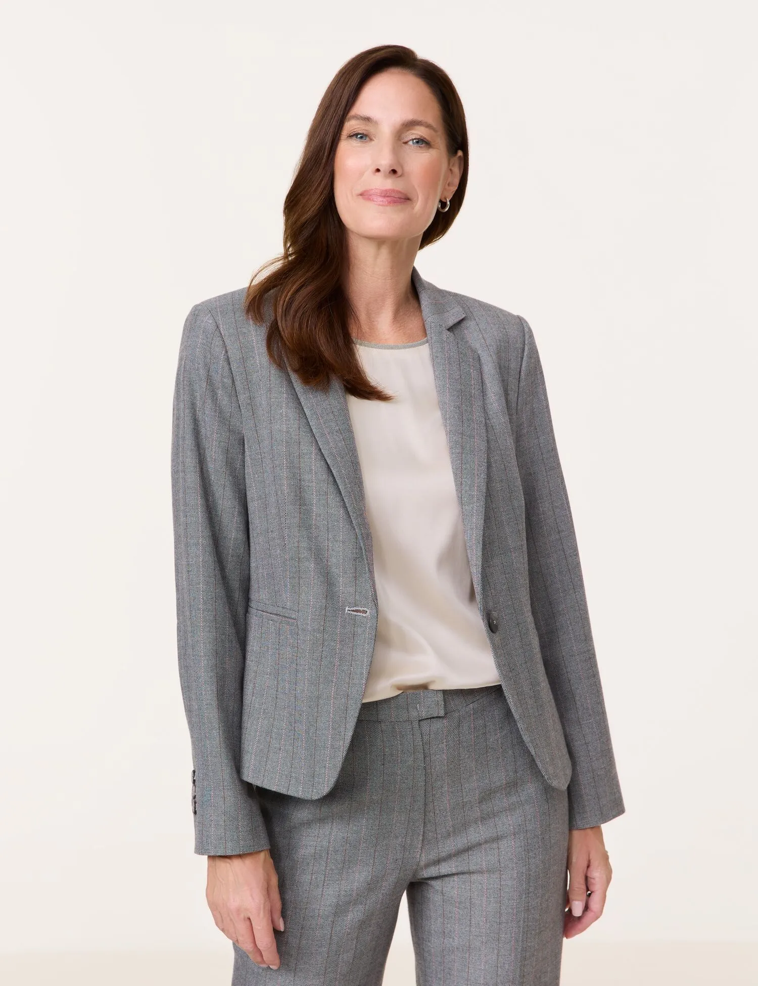 Tailored blazer with pinstripes