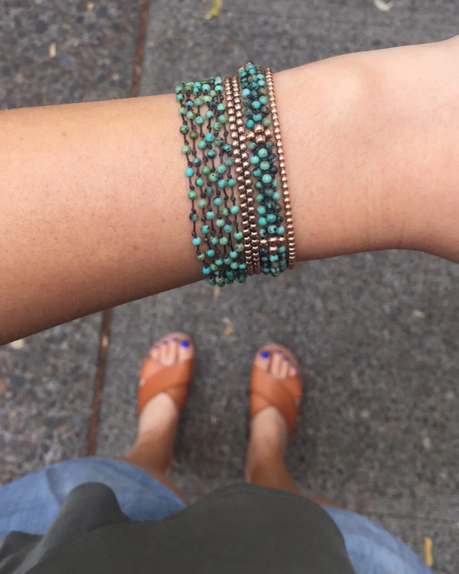 Teenie Down By the Sea Bracelet in African Turquoise