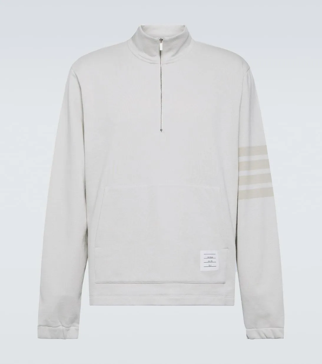 THOM BROWNE  |Long Sleeves Cotton Logo Designers Shirts