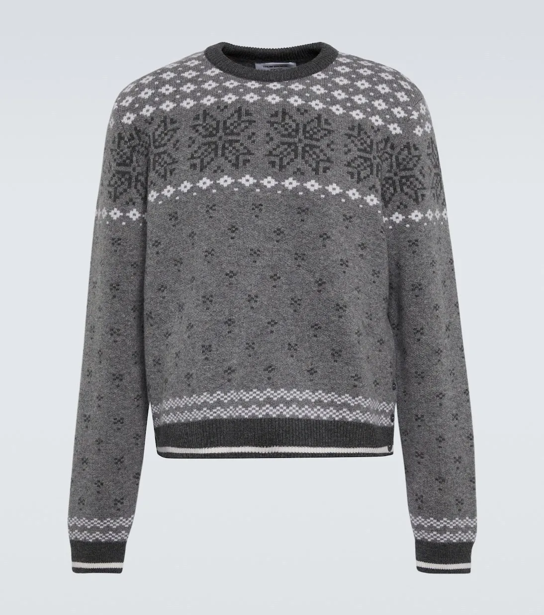 THOM BROWNE  |Wool Long Sleeves Logo Designers Sweaters