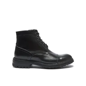 Toe cap ankle boot black