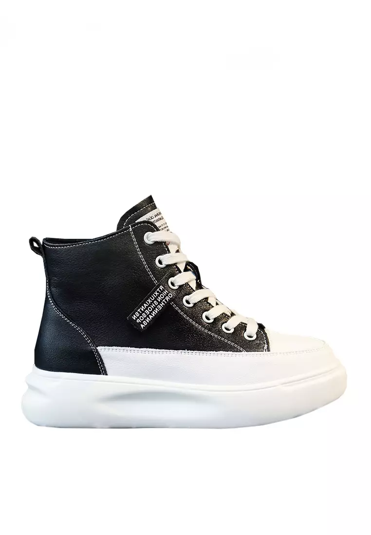 Twenty Eight Shoes VANSA Cow Leather High-top Lace Up Causal Sneakers VSW-T1908