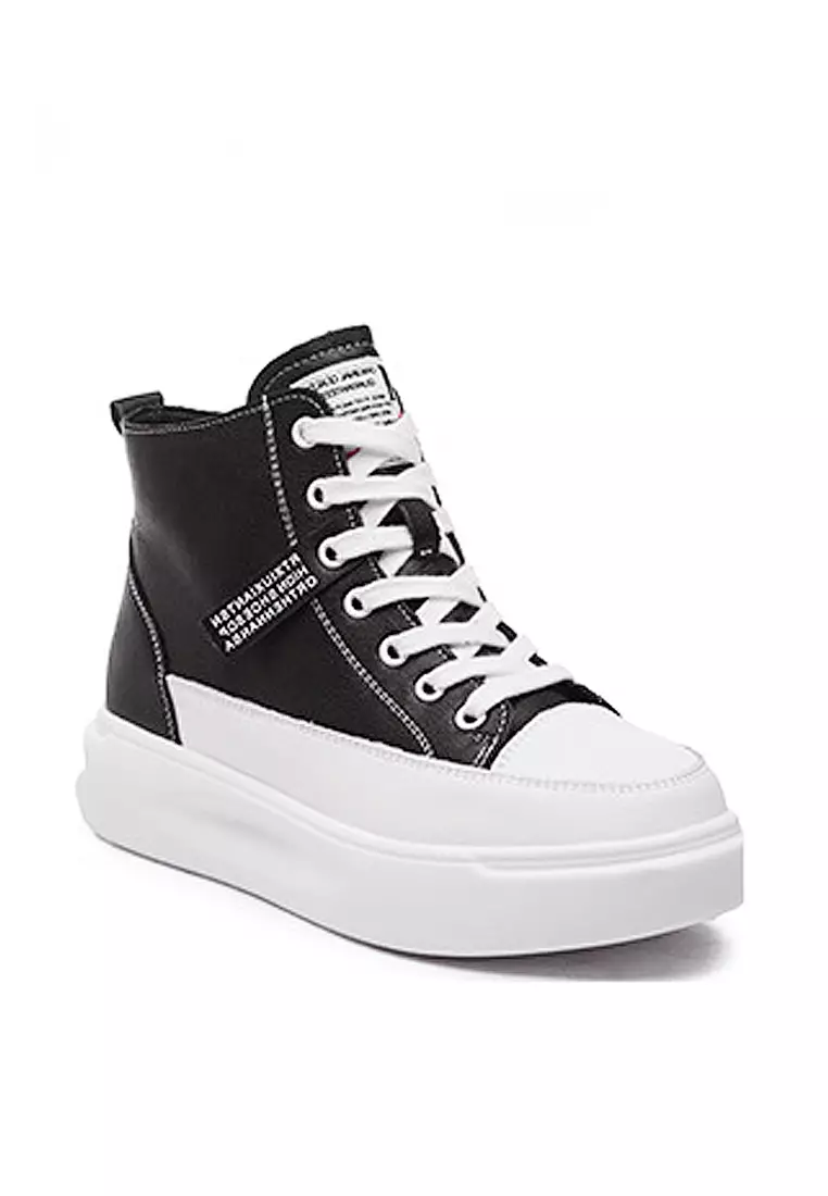 Twenty Eight Shoes VANSA Cow Leather High-top Lace Up Causal Sneakers VSW-T1908